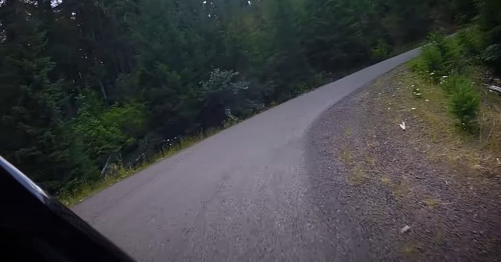 Gravel in a corner motorcycling