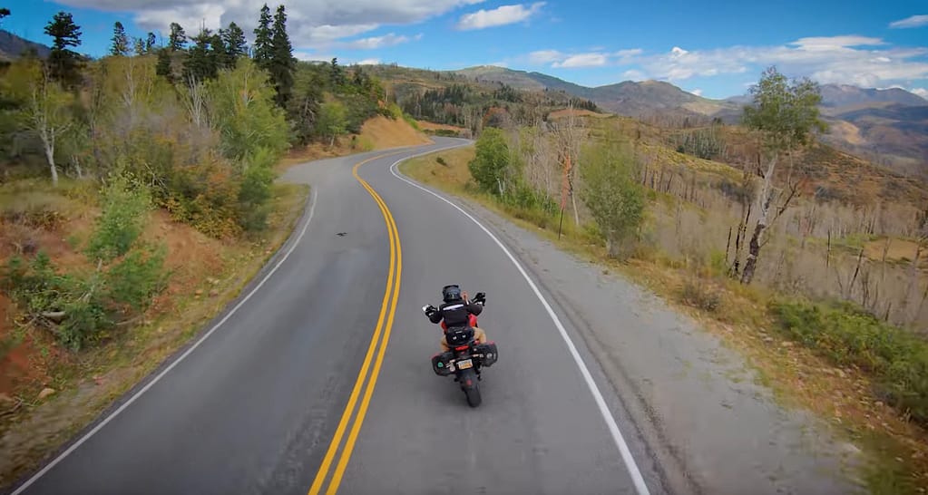 Motorcycle riding Nebo Loop in Utah