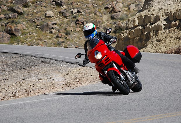 Ducati Multistrada 1000DS in a corner