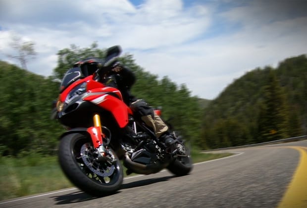 Ducati Multistrada in a Corner